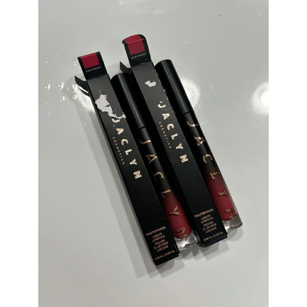 Jaclyn Cosmetics Poutspoken Liquid Lipstick in Easy Peasy Lot of 2